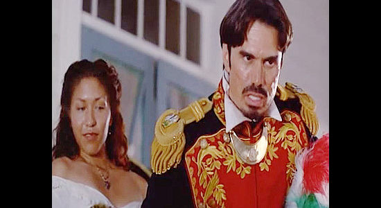 Marco Rodriguez as Gen. Santa Anna, determined to wipe out all resistance to his rule in Two for Texas (1998)