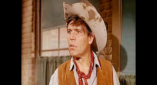 Neville Brand as Reese Bennett, leader of a trio of Texas Rangers serving under Capt. Parmaleee in Three Guns for Texas (1968)