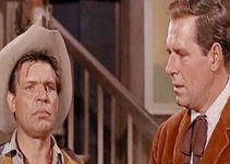 Neville Brand as Reese Bennett, volunteering for a special assignment with Capt. Parmalee (Philip Carey) in Three Guns for Texas (1968)