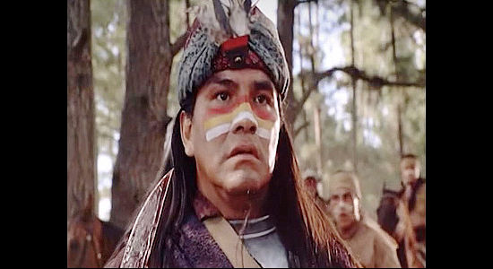 Rodney A. Grant as Iron Jacket, the Cocktaw chief Allison and Holland trade with in Two for Texas (1998)