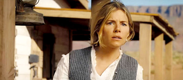 Sienna Miller as Frances Kittredge, a woman who finds herself widowed and living at a fort following an Apache raid Horizon, An American Saga, Chapter 1 (2024)