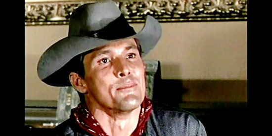 William Smith as Joe Riley, finding himself in a quick dispute with Trampas in Backtrack! (1969)