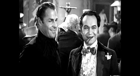 Brian Donlevy as Kunckles Jacoby, the man who does dirty deeds for Bella Donna owner Luis Chamalis (Edward G. Robinson) in Barbary Coast (1935)