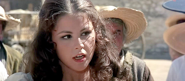 Ottavia Piccolo as Contessina Ortensia Pulido, speaking out against the unfair punishment of Brother Francisco in Zorro (1975)