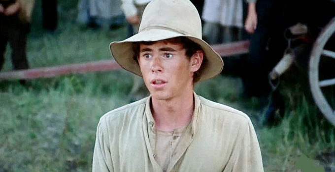 Gary Grimes as young Ben Mockridge, deciding to take a stand with the settlers being harassed by Thornton Pierce in The Culpepper Cattle Co. (1972)