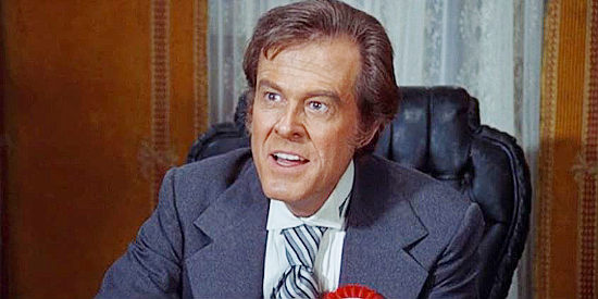 Robert Culp as Jack Colby, balking at turning over the $60,000 Sam Longwood and Joe Knox figures he owes them in The Great Scout and Cathouse Thursday (1976)