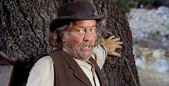 Strother Martin as Billy, a bit wary of Thursday's temper in The Great Scout and Cathouse Thursday (1976)