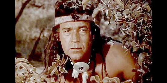 Stuart Randall as Opechanco, who wants war with the whites and Pocahontas for his own in Captain John Smith and Pocahontas (1953)