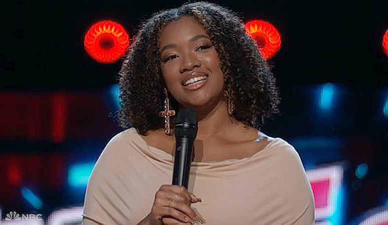 Aliyah Khaylyn turned all three available chairs with her blind audition performance on The Voice. (NBC Photo)