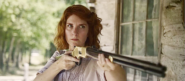 Lydia Pilot as Jenny, the girl Jake Johnson left behind in The Ecstasy of Gold -- The Treasure of Jesse James (2024)