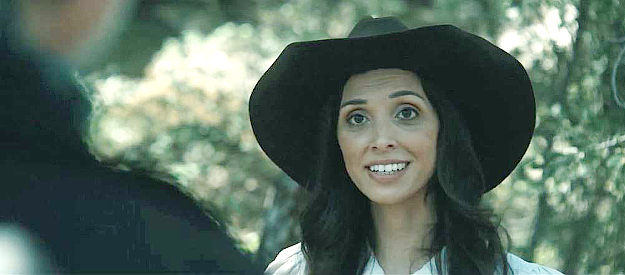 Danielle Harper as Evey Stolls, making the mistake of taunting the volatile Eli Kilpatrick in Among the Willows (2023)