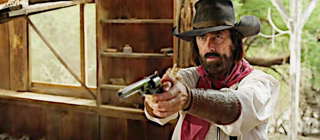 Joe Cornet as Sheriff Vernon Kelly, on a mission to rescue five ladies from slave traders in Taken from Rio Bravo (2024)