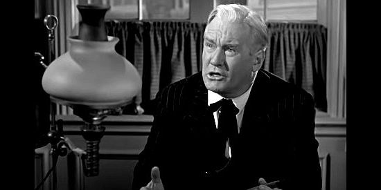 Joseph Crehan as McHugh, the mine owner, being asked to cough up money for an irrigation system in Adventures in Silverado (1948)