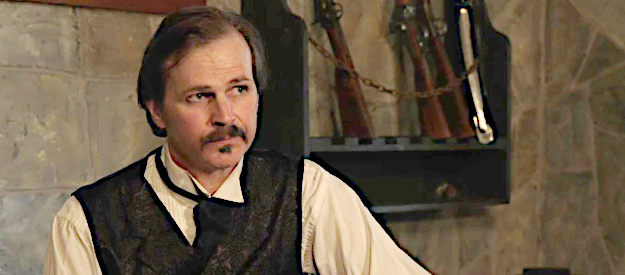 Tom Zembrod as Doc Holliday on trial for murder in Doc Holliday 2 (2024)