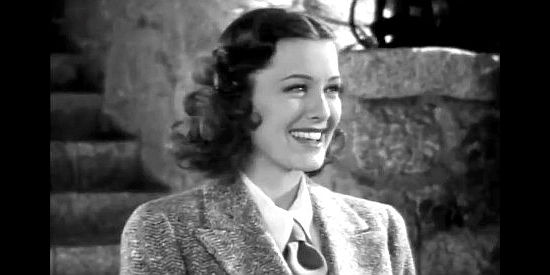 Ellen Drew as Ellen Dangerfield, the young girl who'd rather be back East until she meets Pecos Bill in Texas Rangers Ride Again (1940)