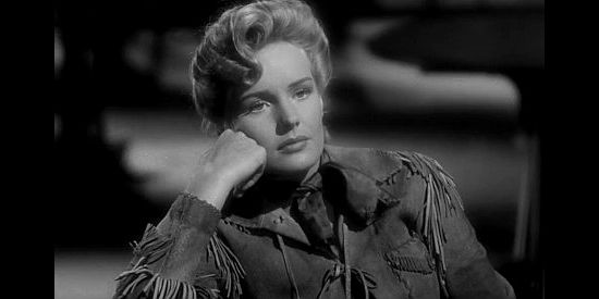 Frances Farmer as Jane, depressed over Bob Holliday's decision to prusue another woman in Badlands of Dakota (1941)