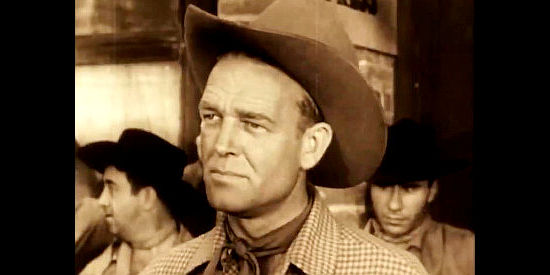 James Millican as Sheriff Steve Harrison, put in office by Charlie Cooper, but committed to law and order in Last of the Wild Horses (1948)