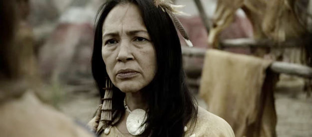 Lily Joy Winder as My Heart, hoping for peace between the Shoshone and whites in American Primeval (2025)