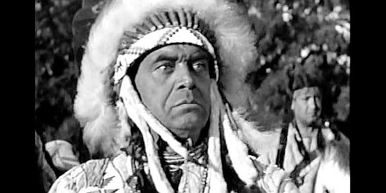 Noble Johnson as Chief Standing Bull, amazed as Wellington Holmes scalps himself in Shut My Big Mouth (1942)