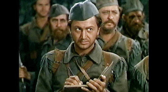 Robert Young as Langdon Towne, documenting the mission by Rogers Rangers in Northwest Passage (1940)