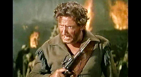 Spencer Tracy as Maj. Robert Rogers, barking out orders after a successful attack in Northwest Passage (1940)