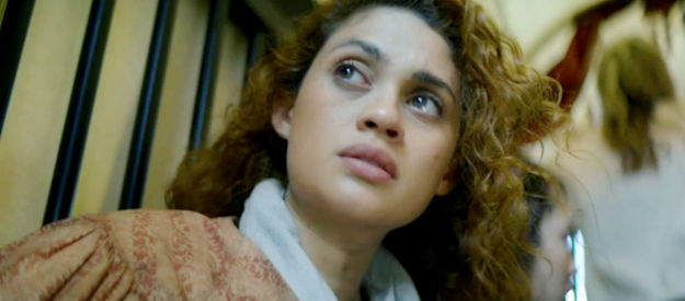 Liz Atwater as Lulu, the spitfire among Gen. Bork's young female captives in Guns of Redemption (2025)