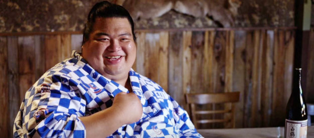 Hiroki Sumi as Daiki, a sumo wrestler introducing himself to a saloon girl in The Wide West (2025)