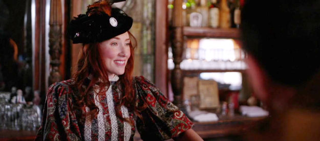 Kerry Goodwin as Lolly Mabree, the tavern owner with a secret in The Wide West (2025)