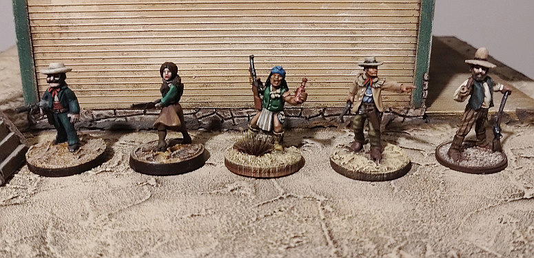 Over the years, I've painted Western figures from a wide variety of companies. Here's a sampling