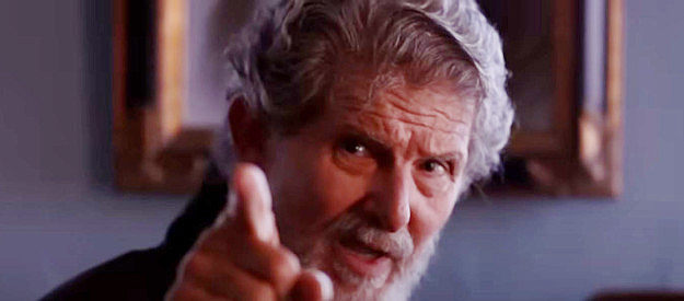 Ron Blanton as Gov. Ireland, deciding former Capt. Ryan is the man to send after Nate Jones in Showdown on the Brazos (2025)