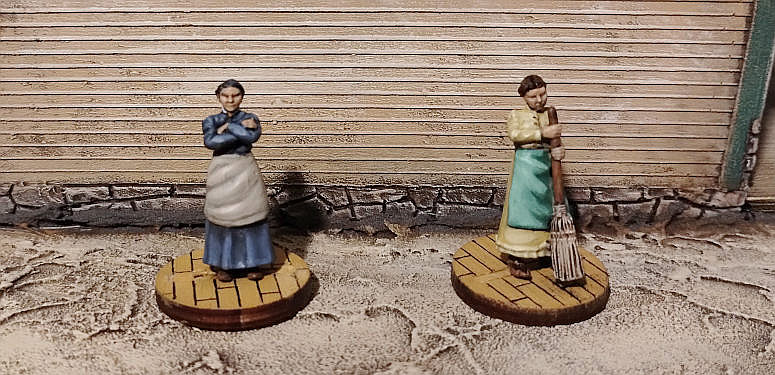 The school marm and the shopkeeper's wife from the Gunfighter's Ball Frontier Women faction pack