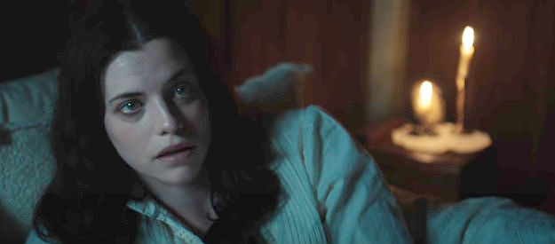 Jessica De Bouw as Louisa Klintoff, beginning to sense what happened to Molly Johnson's husband in The Legend of Molly Johnson (2021)