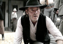 Stephen Dorff as Thomas Keller, reacting to a turn for the worse in Gunslingers (2025)