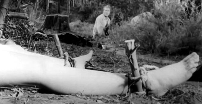 Richard Thies as Buford awakes to a reminder of the atrocity he and his colleagues committed in The Talisman (1966)