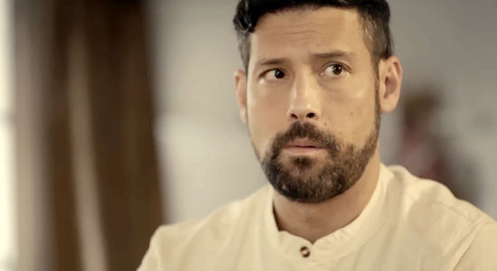 Adam Freid as Michael Falcon, Rebecca's loving husband, in Vengeance Turns (2023)