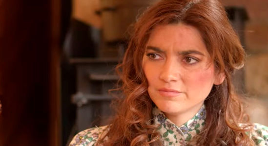 Blanca Bianco as Lola McLoughlin, the pretty widow Braddock wants to marry in Eye for an Eye (2022)