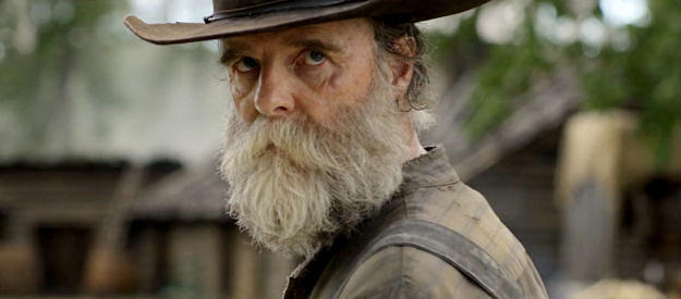 Brian F. O'Byrne, trying to stay out of the fray between Fiona Nolan and Constance Van Ness in The Abandons (2025)