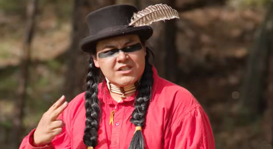 Derrek Sorrell as Tall Horse, a Braddock man hunting Quint Reagan in Eye for an Eye (2022)