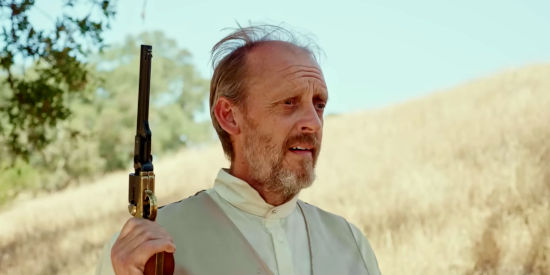 Greg McGown as C.G. Hawkins, hired killer for Eustus O'Leary in Teller's Camp (2023)