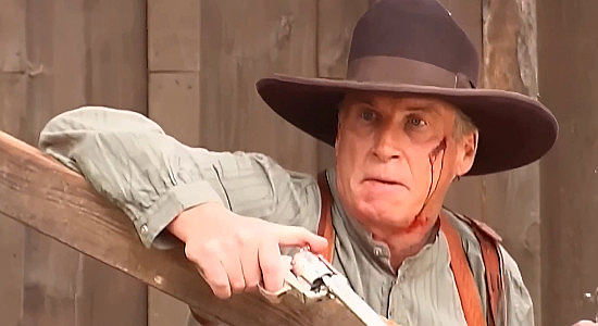 Jeff Dolan as Emery, a crooked sheriff trying to cover up a stage holdup in Vengeance Trail (2006)