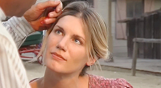 Jennifer Cederholm as Bess, the long-suffering girlfriend who helps Jim Dawson nurse Annie back to health in Vengeance Trail (2006)