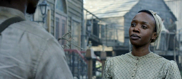 Natasha Mumba as Lucinda Burrell, the young woman from Trinidad who takes a liking to Albert Mason in The Abandons (2025)