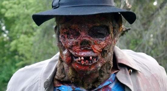 Outlaw Mathias Black after 'the devil' and the town residents are done with him in Once Upon a Time in Amityville (2024)