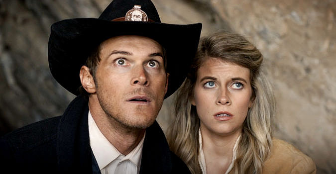 Brando White as Jack Feeny and Kelsey Edwards as Olivia Wells, reunited but in danger in The Counterfeit Kid (2023)