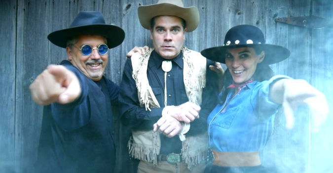 Titus Himmelberger as Miles Oakley, captured by Malcolm (Mark Polonia) and Angela (Natalie Himmelberger) in Once Upon a Time in Amityville (2024)