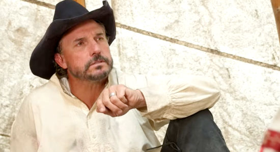 Shane Clouse as Quint Reagan, recuperating from wounds with the help of an Indian friend in Eye for an Eye (2022)