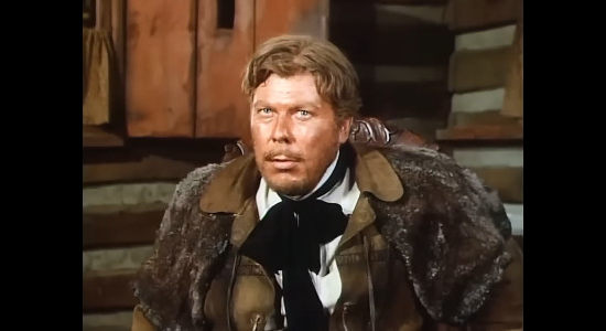 Albert Salmi as Poss Timmerlake, insulted by Jamie and his mom in Menace on the Mountain (1970)