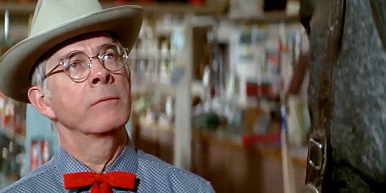 Harry Morgan as Sheriff Pippin, trying to keep Scandalous John in line in Scandalous John (1969)