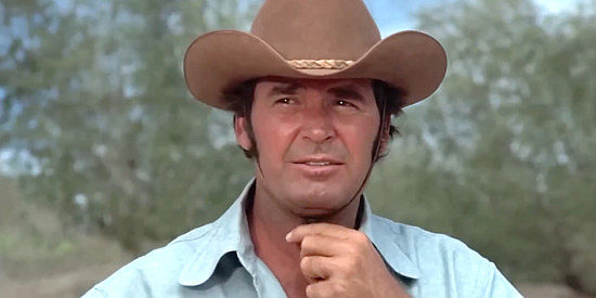 James Garner as Costain, back into Texas cowboy gear in The Castaway Cowboy (1974)