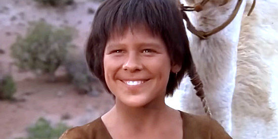 Clay O'Brien as Mark, the young white boy raised by Cheyenne in One Little Indian (1973)